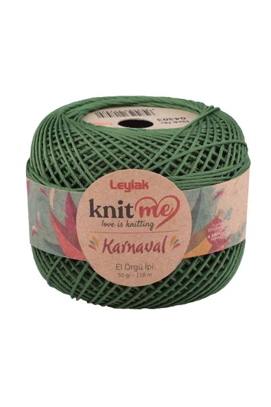 NazikEndam Knit me Karnaval El Örgü İpi Yeşil 04303 50 gr.