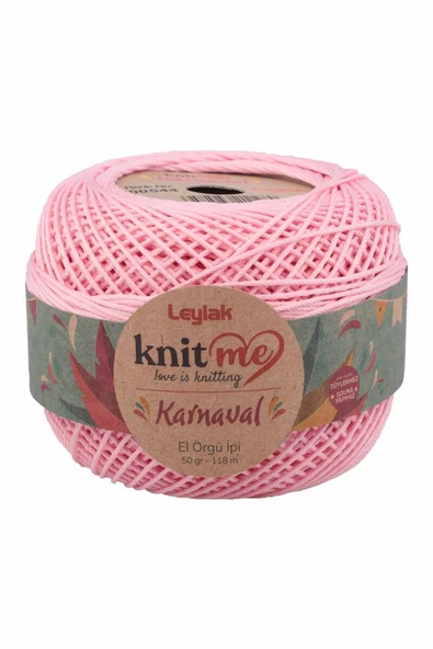 NazikEndam Knit me Karnaval El Örgü İpi Bebe Pembe 00544 50 gr.