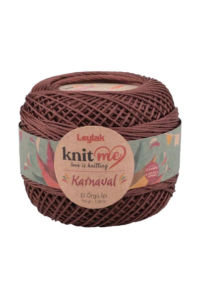 NazikEndam Knit me Karnaval El Örgü İpi Koyu Kahverengi 00080 50 gr.