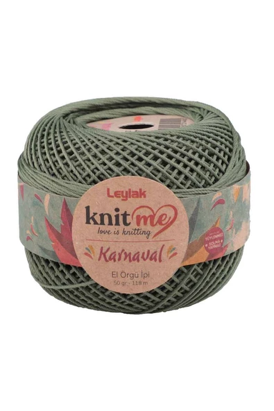 NazikEndam Knit me Karnaval El Örgü İpi Küf Yeşil 01857 50 gr.