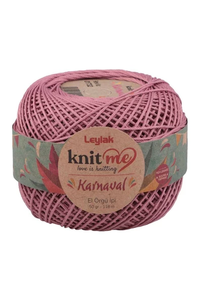 NazikEndam Knit me Karnaval El Örgü İpi Gül Kurusu 01732 50 gr.