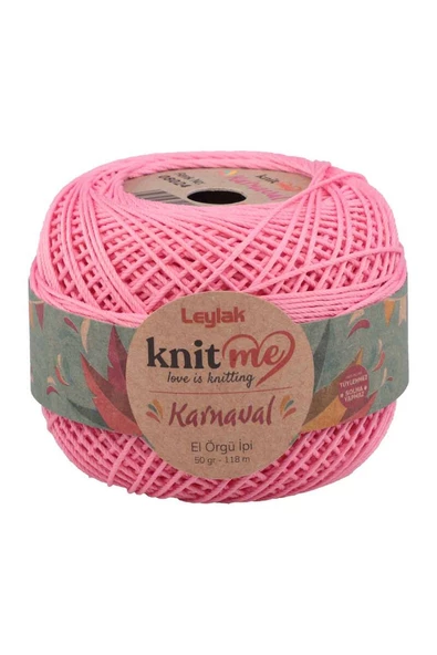 NazikEndam Knit me Karnaval El Örgü İpi Şeker Pembe 08024 50 gr.