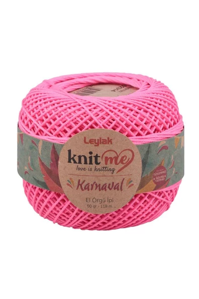 NazikEndam Knit me Karnaval El Örgü İpi Neon Pembe 02314 50 gr.