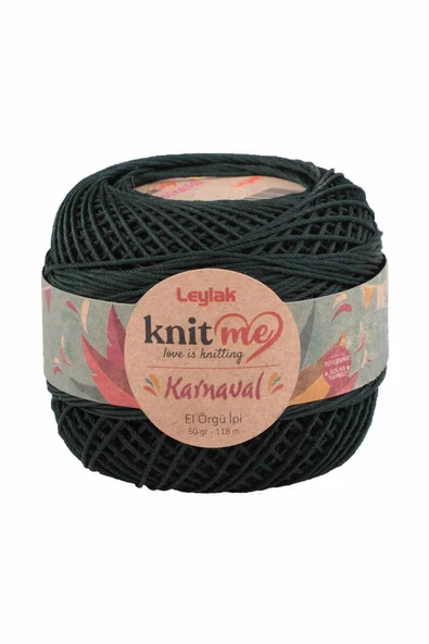 NazikEndam Knit me Karnaval El Örgü İpi Koyu Yeşil 06506 50 gr.