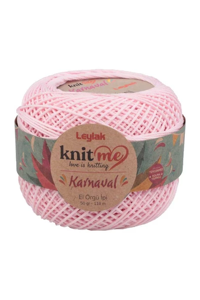 NazikEndam Knit me Karnaval El Örgü İpi Açık Pembe 02261 50 gr.