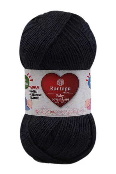 NazikEndam Kartopu Baby Love & Care  El Örgü İpi  | Koyu Lacivert K633