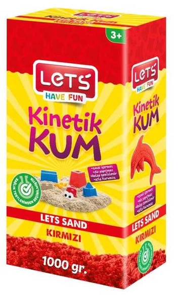 Lets Kinetik Kum 1000 gr. Kırmızı Karton Kutu