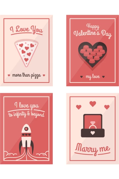 Sevgililer Günü 14 Şubat - Özel Tebrik Kartı - - Resim 4