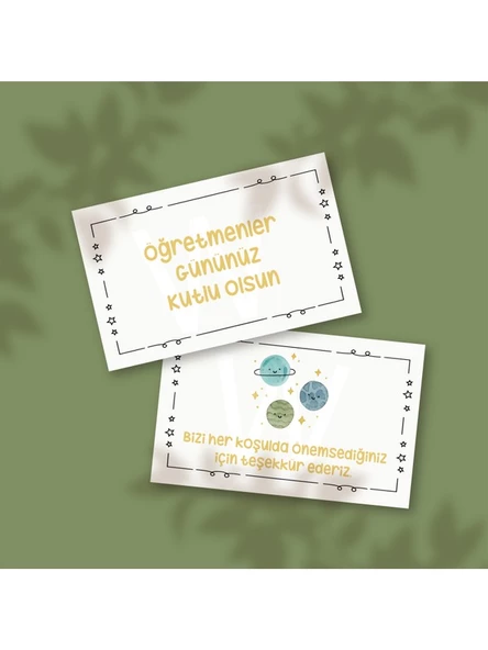 Mini Things Art Öğretmenler Günü Tebrik Kartı -4 Adet- - 3