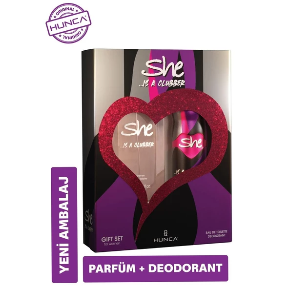 She Is A Clubber EDT 50 ml + Deodorant Sprey 150 ml Kadın Parfüm Seti