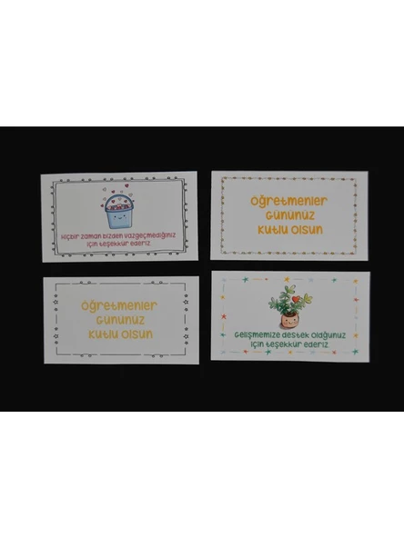 Mini Things Art Öğretmenler Günü Tebrik Kartı -4 Adet- - 4