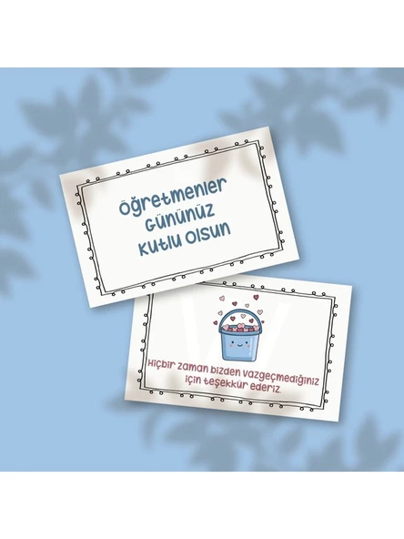 Mini Things Art Öğretmenler Günü Tebrik Kartı -4 Adet-
