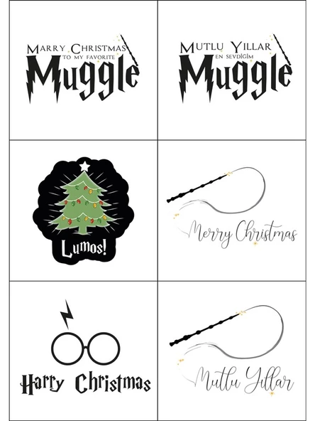 Mini Things Art Harry Potter Temalı Christmas-Yeni Yıl Tebrik Kartı