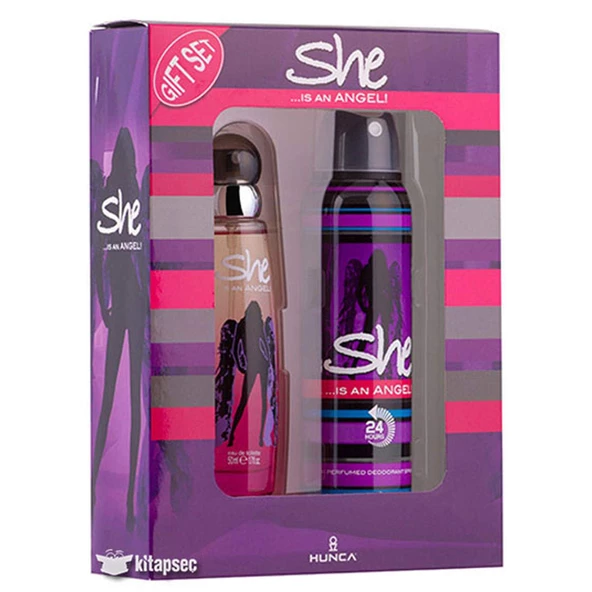 She Is An Angel EDT 50 ml + Deodorant Sprey 150 ml Kadın Parfüm Seti - 2
