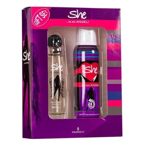 She Is An Angel EDT 50 ml + Deodorant Sprey 150 ml Kadın Parfüm Seti