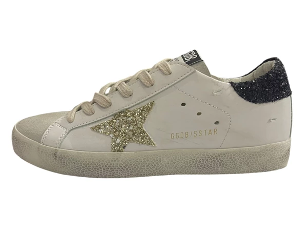 Golden Goose Beyaz Sarı Kadın Ayakkabı