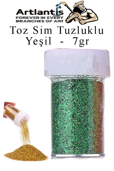 Renkli Toz Sim Tuzluklu 7 gr 1 Adet Renkli Toz Sim Epoksi Reçine Okul Etkinlik Dekarasyon Slime - 12
