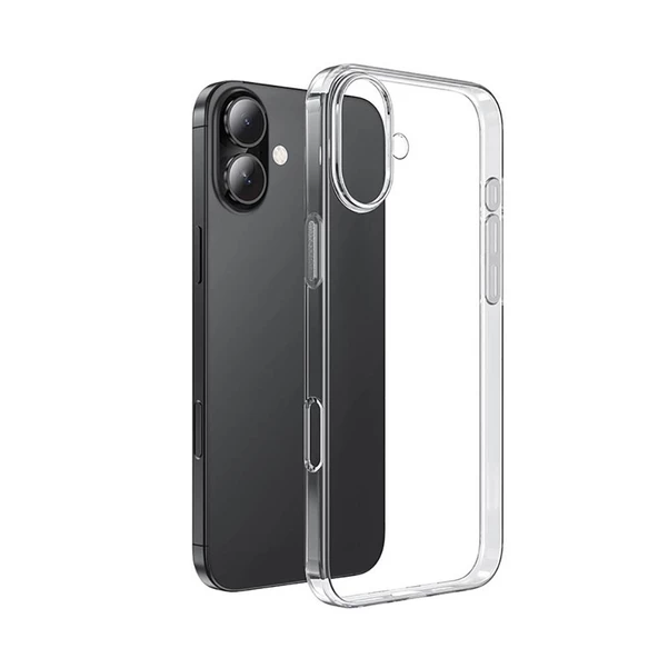 Apple iPhone 16 Kılıf Şeffaf Silikon Hibrit Case Kapak