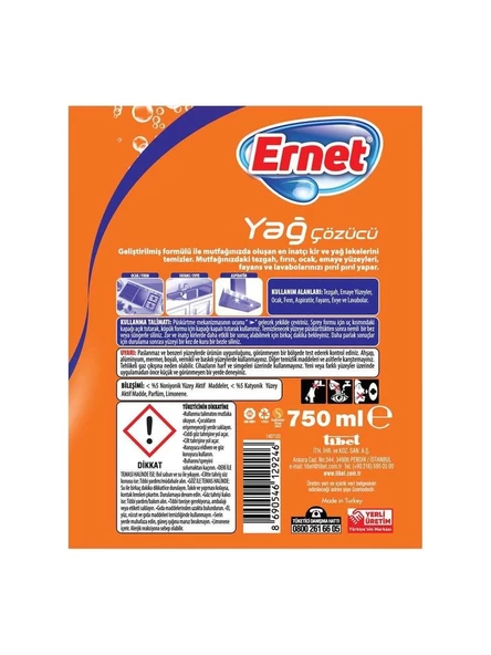 Ernet Yağ Çözücü 750 ml - 3