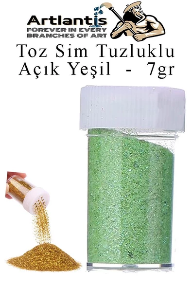 Renkli Toz Sim Tuzluklu 7 gr 1 Adet Renkli Toz Sim Epoksi Reçine Okul Etkinlik Dekarasyon Slime - 5