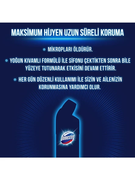 Domestos Çamaşır Suyu Yoğun Kıvamlı Formül Okaliptüs Ferahlığı Uzun Süreli Hijyen 750 mlX6 - 3