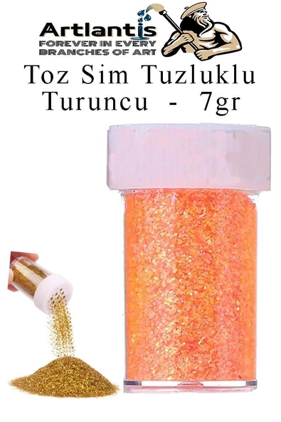 Renkli Toz Sim Tuzluklu 7 gr 1 Adet Renkli Toz Sim Epoksi Reçine Okul Etkinlik Dekarasyon Slime - 11