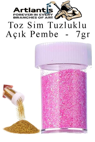 Renkli Toz Sim Tuzluklu 7 gr 1 Adet Renkli Toz Sim Epoksi Reçine Okul Etkinlik Dekarasyon Slime - 4
