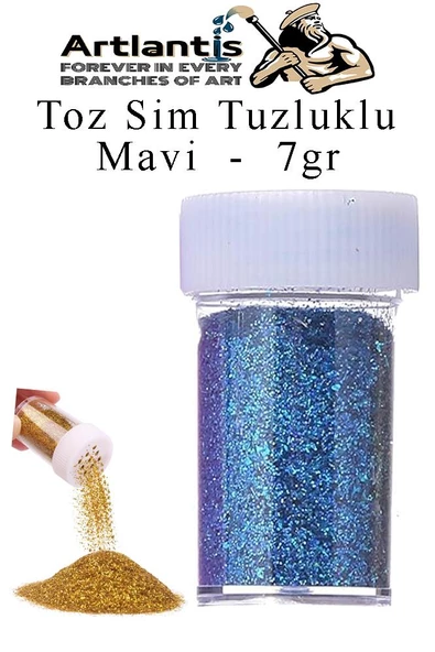 Renkli Toz Sim Tuzluklu 7 gr 1 Adet Renkli Toz Sim Epoksi Reçine Okul Etkinlik Dekarasyon Slime - 8