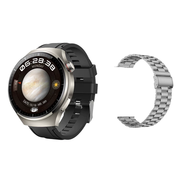 HK8 HERO CURVED AMOLED EKRAN YUVARLAK AKILLI SAAT - 2