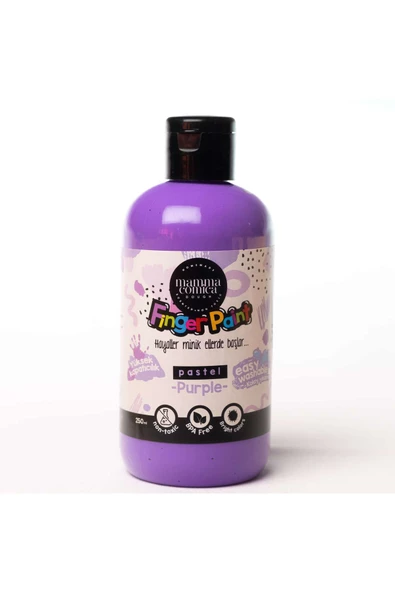 Mammacomica Dough Yıkanabilir Parmak Boyası - Pastel Purple 250ml