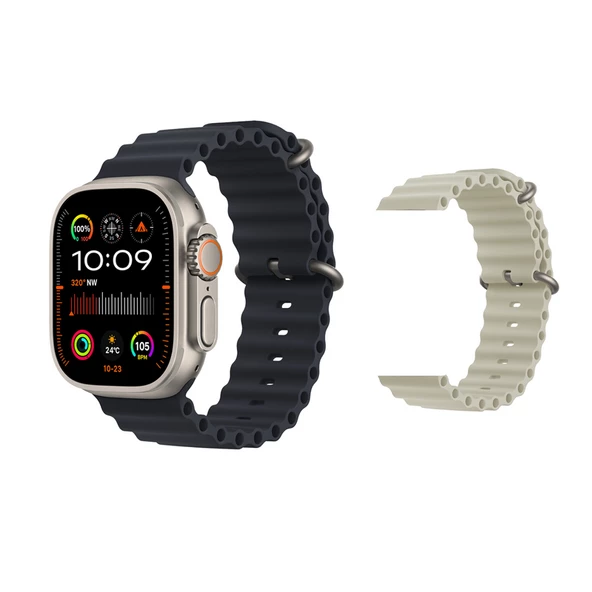 HK9 ULTRA 2 MAX 49MM AMOLED EKRAN 2024 SERİ SİYAH VE GÜMÜŞ KASA - 2