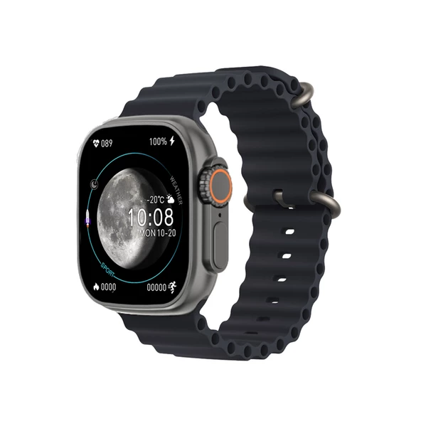 HK9 ULTRA 2 MAX 49MM AMOLED EKRAN 2024 SERİ SİYAH VE GÜMÜŞ KASA - 4