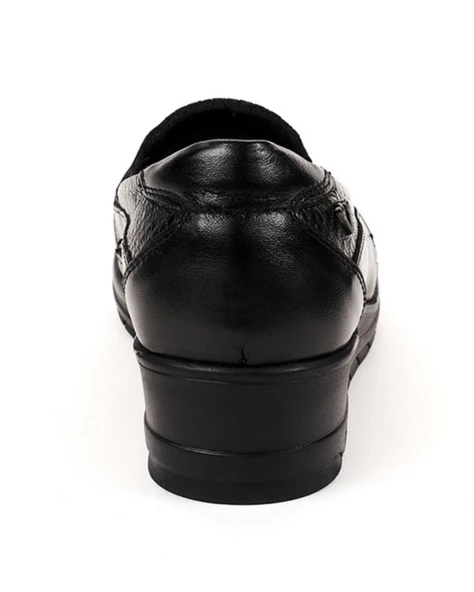 Forelli Mimoza-H 25109 Kadın Siyah Comfort Deri Casual Ayakkabı - 3