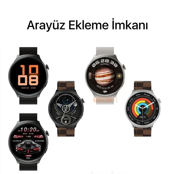 WATCH 4 PRO SUİT SİYAH VE GÜMÜŞ + AİRPODS PRO KULAKLIK 7 KORDON - 3