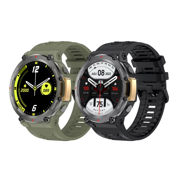 MİCROWEAR WATCH RUN 2 AKILLI SAAT SİYAH VE YEŞİL