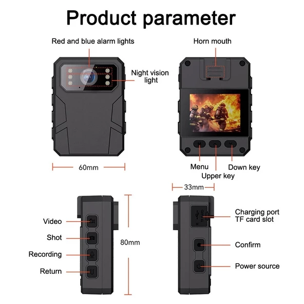 2.0 İNÇ TAŞINABİLİR VÜCUT KAMERA - 4