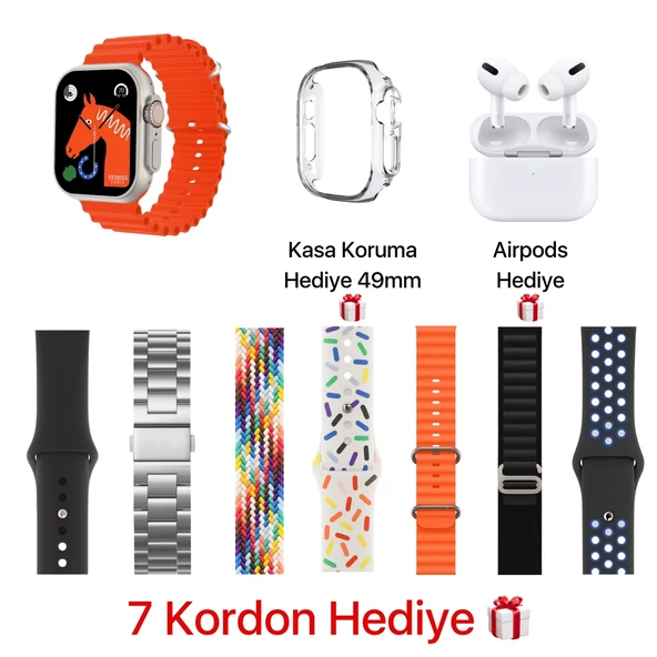 İ20 SUİT WATCH ULTRA 2 49MM+AİRPODS PRO 7 KORDONLU FULL SET