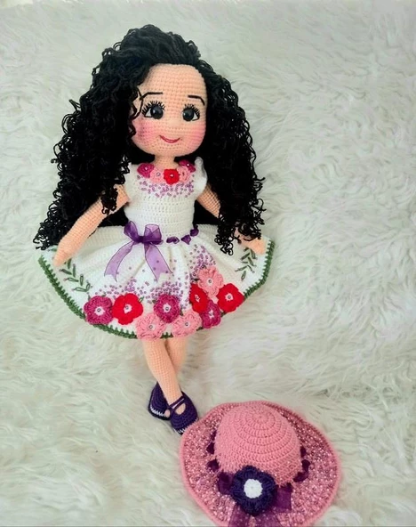 Beyaz Akasya Bebek Amigurumi Organik Oyuncak - 2