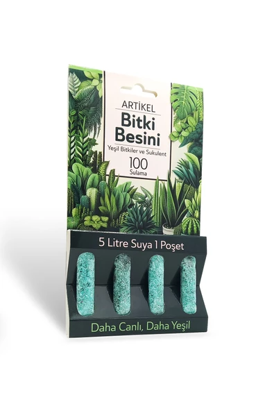 Yeşil Yapraklı Bitkiler  Bitki Besini, Gelişim Hızlandırıcı, Dengeli Bitki Besini 100 Sulama Kapasiteli Bitki Besleyici (20 Litre Su ile) - 3