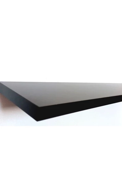 yankı-byeg 30 Cm Mat Siyah Mdf Uçan Duvar Rafı Gizli Bağlantı Kitaplık - 2