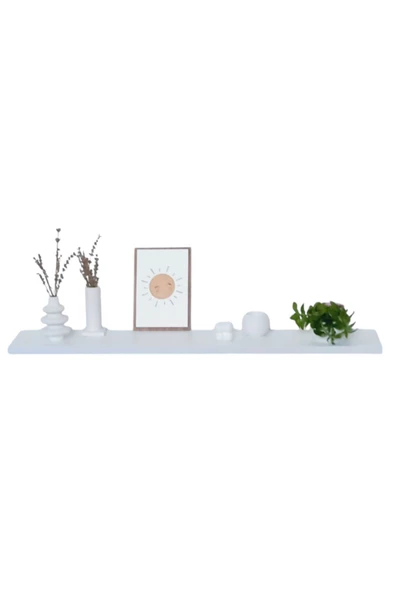 yankı-byeg 70 Cm Beyaz Mdf Uçan Duvar Rafı Gizli Bağlantı Kitaplık