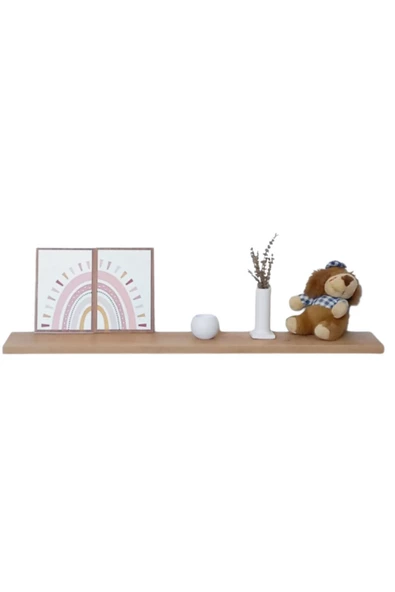 yankı-byeg 80 Cm Safir Meşe Mdf Uçan Duvar Rafı Gizli Bağlantı Kitaplık