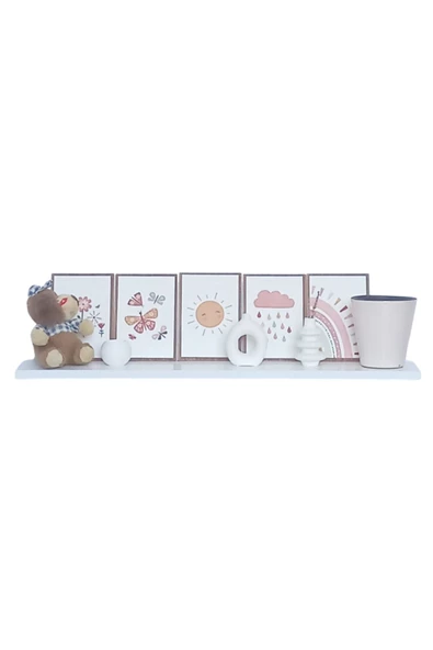 yankı-byeg 118 Cm Beyaz Mdf Uçan Duvar Rafı Gizli Bağlantı Kitaplık