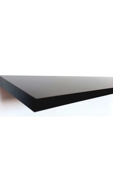 yankı-byeg İkili Siyah Mdf Uçan Duvar Rafı Gizli Bağlantı Kitaplık 60 cm 80 cm - 2