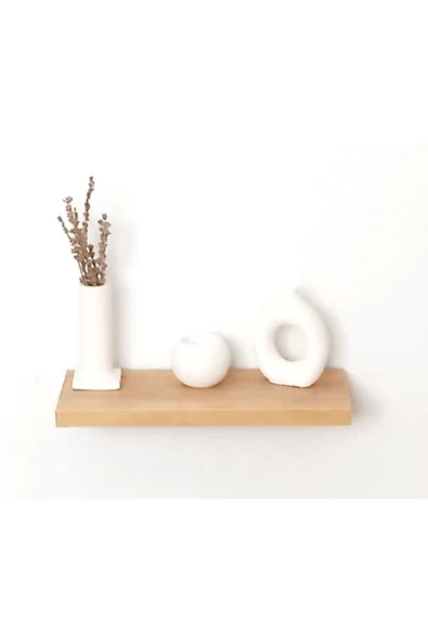 yankı-byeg 30 Cm Safir Meşe Mdf Uçan Duvar Rafı Gizli Bağlantı Kitaplık