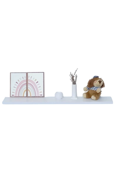 yankı-byeg 80 Cm Beyaz Mdf Uçan Duvar Rafı Gizli Bağlantı Kitaplık