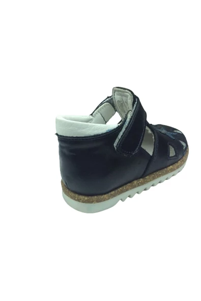 OrtopedikAL 1001 Bebe Erkek Çocuk Sandalet Lacivert Bilekten Cırtlı % 100 Deri - 4