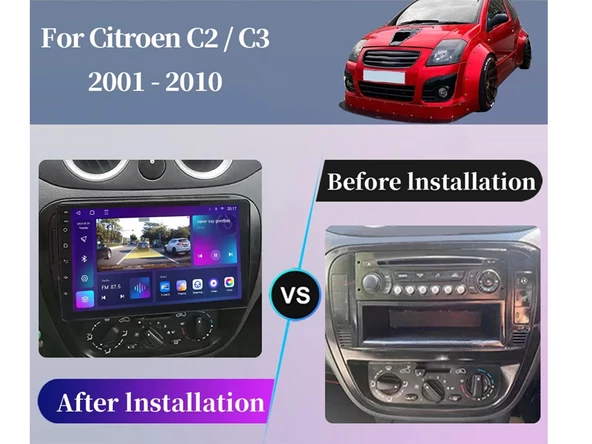 Citroen C2 Multimedya (2003-2009) 2 GB RAM 32 GB Hafıza 8 Çekirdek Navigatör - 11