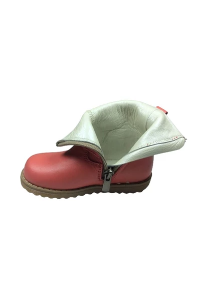 OrtopedikAL Kız Çocuk Bot Mercan Troklu % 100 Deri Ortopedik Anatomik 2143 Klt - 4