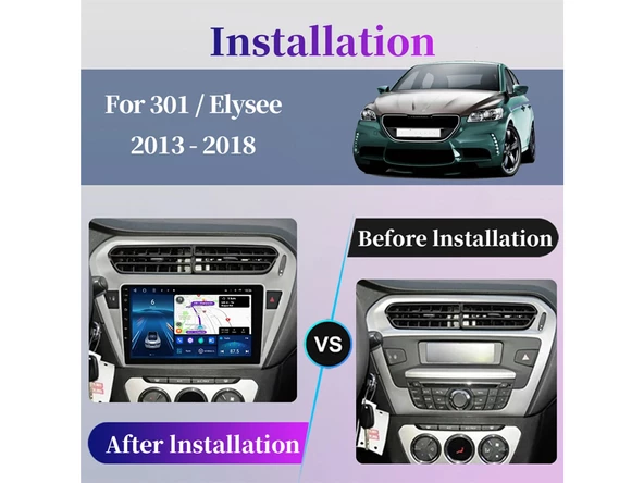 Citroen C-Elysee Multimedya (2012-2020) 4 GB RAM 64 GB Hafıza 8 Çekirdek Navigatör - Resim 9